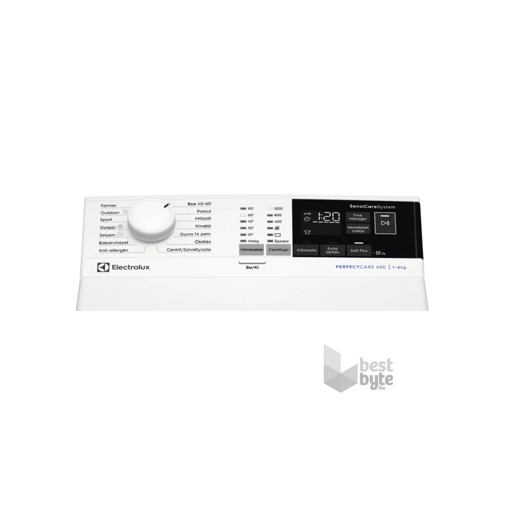 Electrolux EW6TN4262H fehér, felültöltős, max.1200ford., 6 kg, mosógép