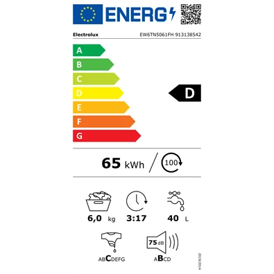 Electrolux EW6TN5061FH 6 kg felültöltős mosógép (Használt - B)