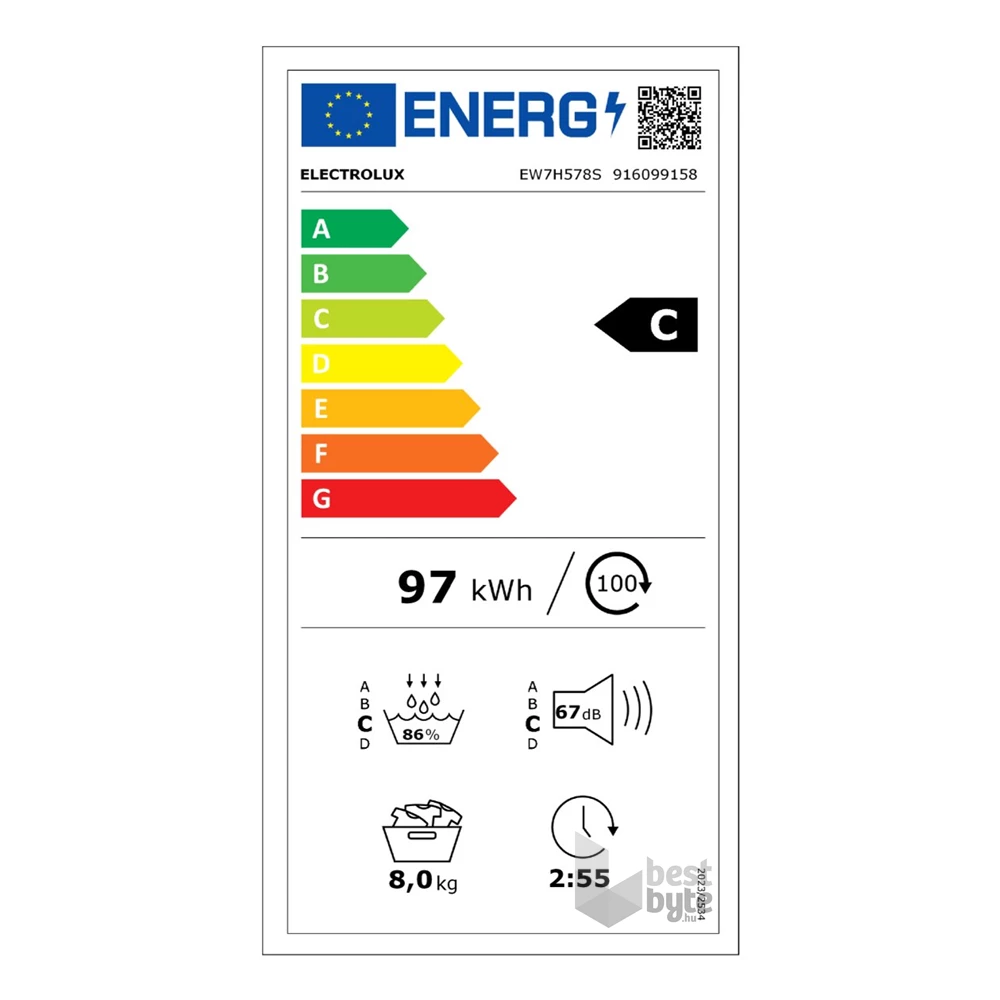 Electrolux EW7H578S fehér, 8 kg, hőszivattyús, szárítógép