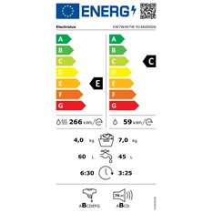 Electrolux EW7W447W elöltöltős mosó-szárítógép