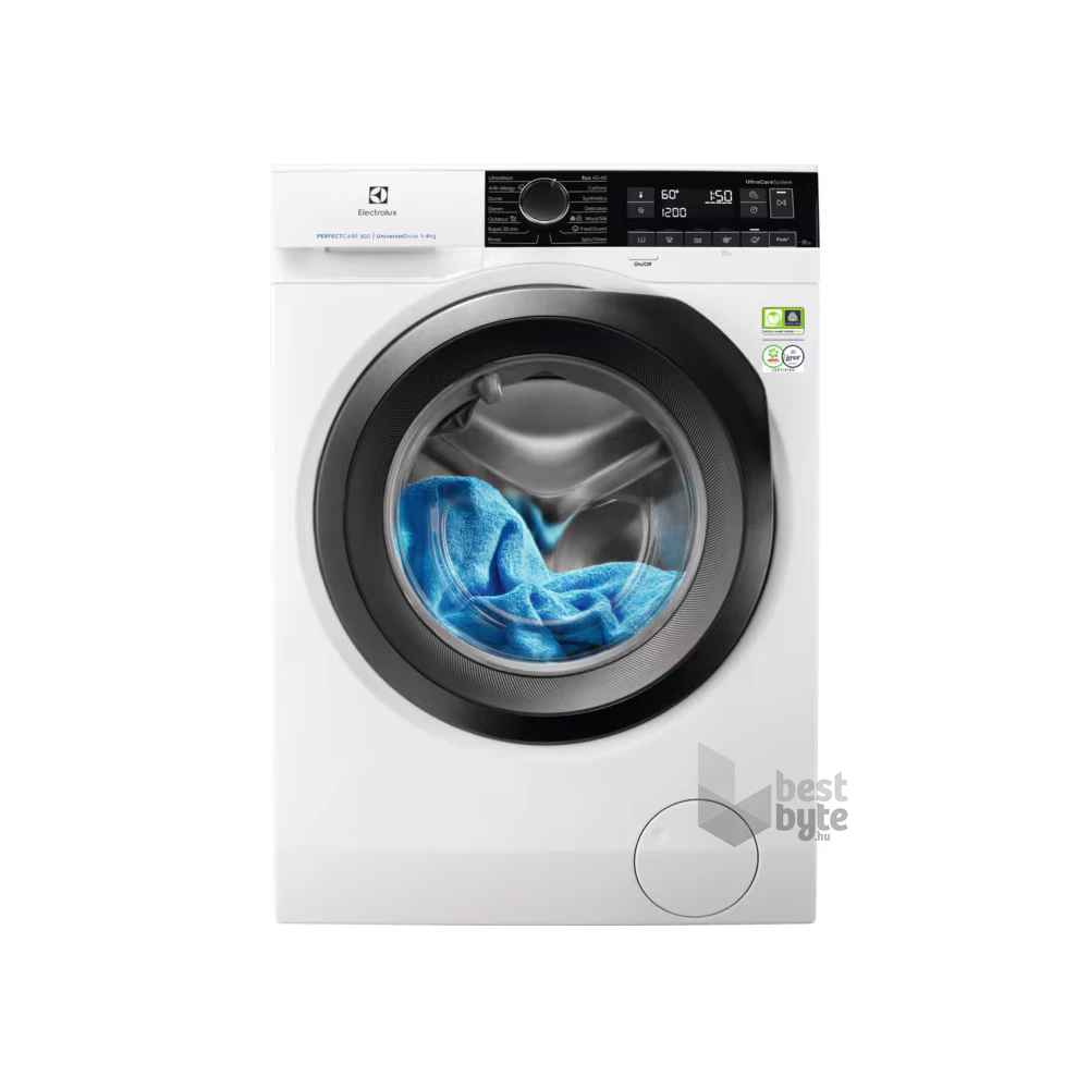 Electrolux EW8F249PS fehér, elöltöltős, max.1400ford., 9 kg, gőzmosógép