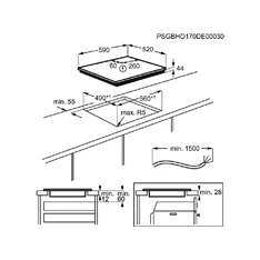 Electrolux LIR60433B beépíthető indukciós főzőlap (Újszerű)