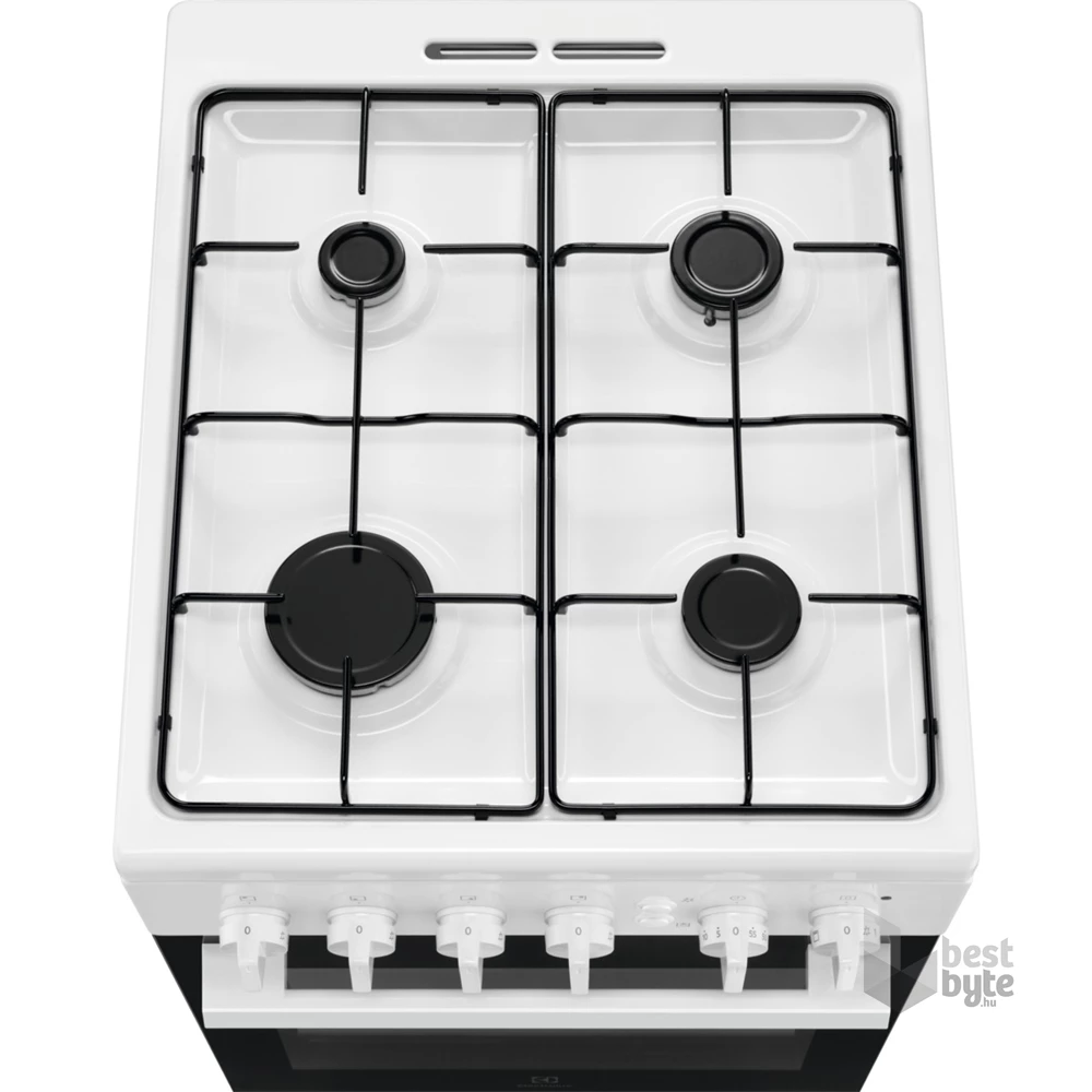 Electrolux LKG500003W fehér, szabadonálló, gáz, főzőzóna: 4, sütő:55L, grill, tűzhely