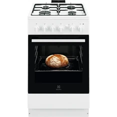Electrolux LKG500013W fehér, szabadonálló, gáz, főzőzóna: 4, sütő:59L, tűzhely (Újszerű)