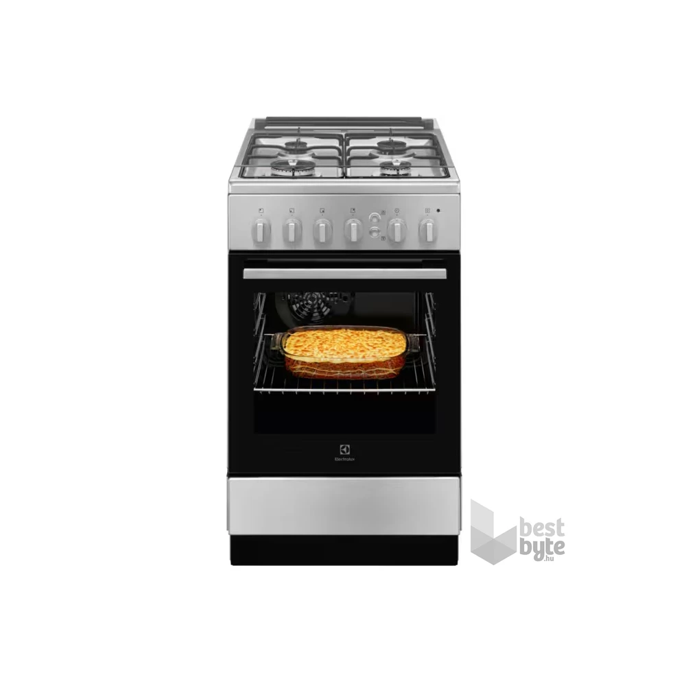 Electrolux LKG504000X inox, szabadonálló, gáz, főzőzóna: 4, sütő:57L, grill, tűzhely