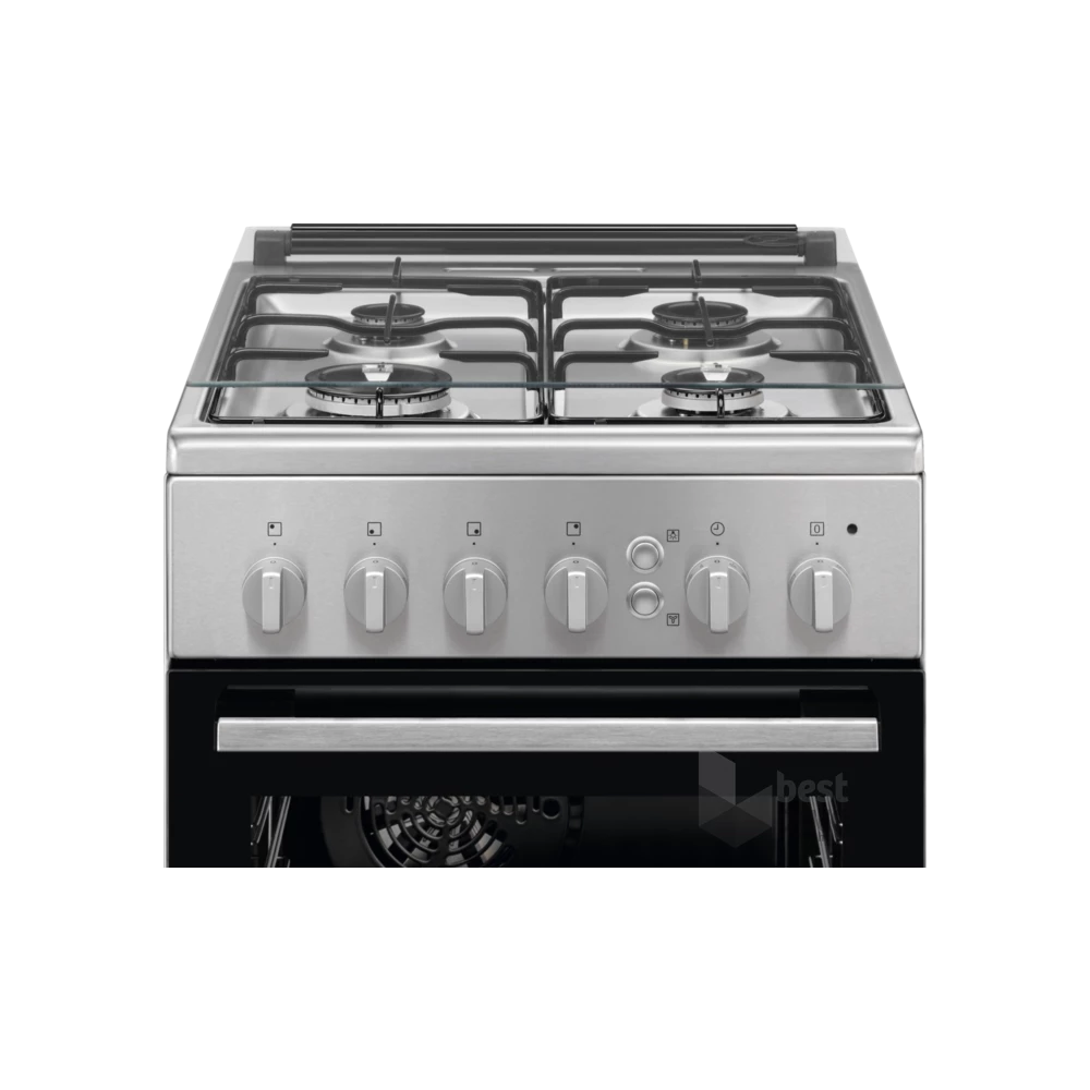 Electrolux LKG504000X inox, szabadonálló, gáz, főzőzóna: 4, sütő:57L, grill, tűzhely