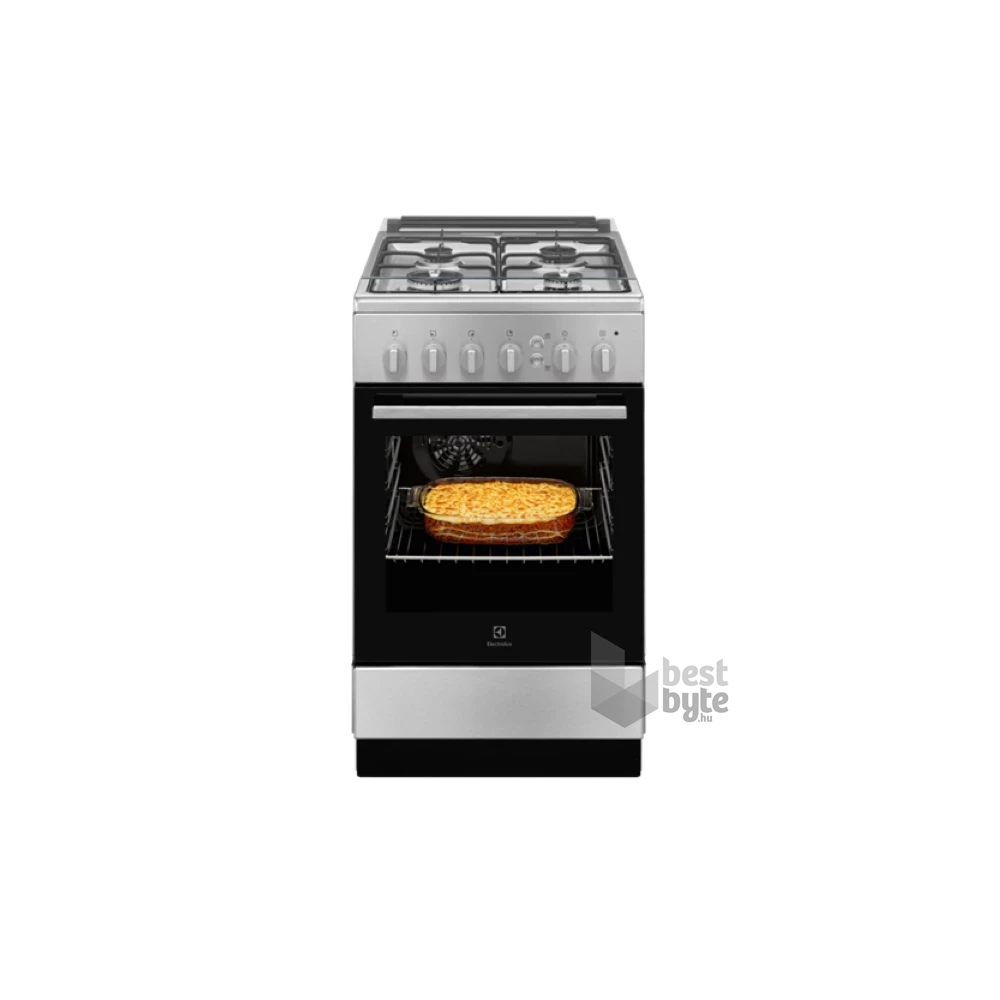 Electrolux LKG504000X inox, szabadonálló, gáz, főzőzóna: 4, sütő:57L, grill, tűzhely