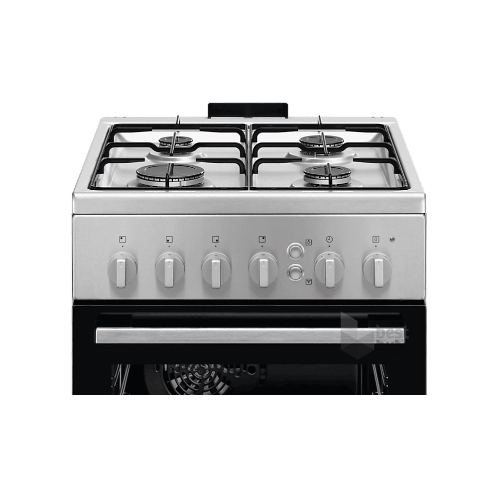Electrolux LKG504011X Inox, szabadonálló, gáz, főzőzóna: 4, sütő:57L, grill, tűzhely