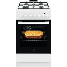 Electrolux LKK520001W fehér, szabadonálló, gáz, kombinált, főzőzóna: 4, sütő:54L, grill, tűzhely
