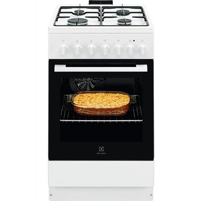 Electrolux LKK520001W fehér, szabadonálló, gáz, kombinált, főzőzóna: 4, sütő:54L, grill, tűzhely