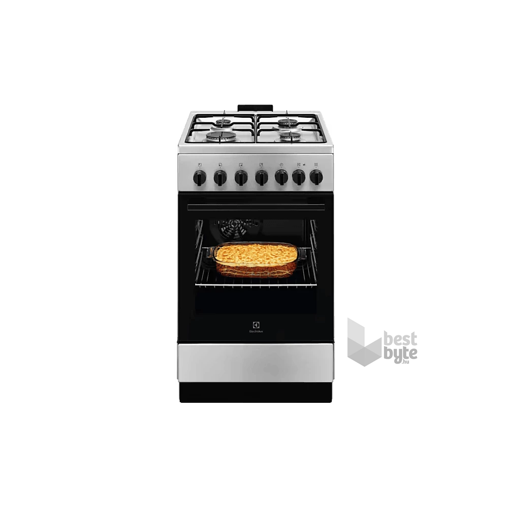Electrolux LKK520032X inox, szabadonálló, gáz, kombinált, főzőzóna: 4, sütő:57L, grill, tűzhely