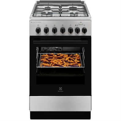 Electrolux LKK560000X inox, szabadonálló, gáz, kombinált, főzőzóna: 4, sütő:58L, grill, tűzhely