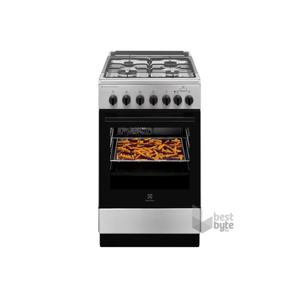 Electrolux LKK560000X inox, szabadonálló, gáz, kombinált, főzőzóna: 4, sütő:58L, grill, tűzhely
