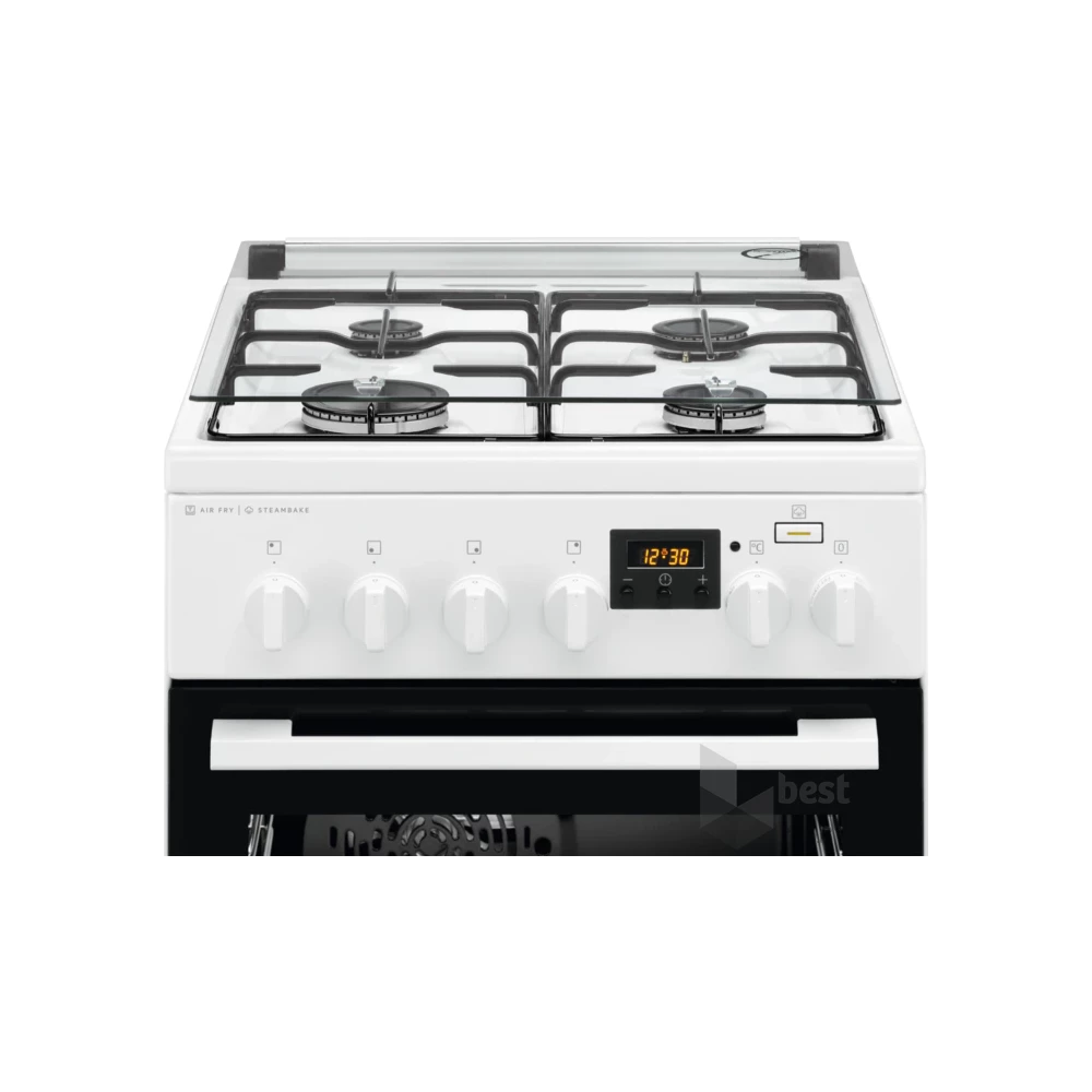 Electrolux LKK560205W fehér, szabadonálló, gáz, kombinált, főzőzóna: 4, sütő:58L, grill, tűzhely