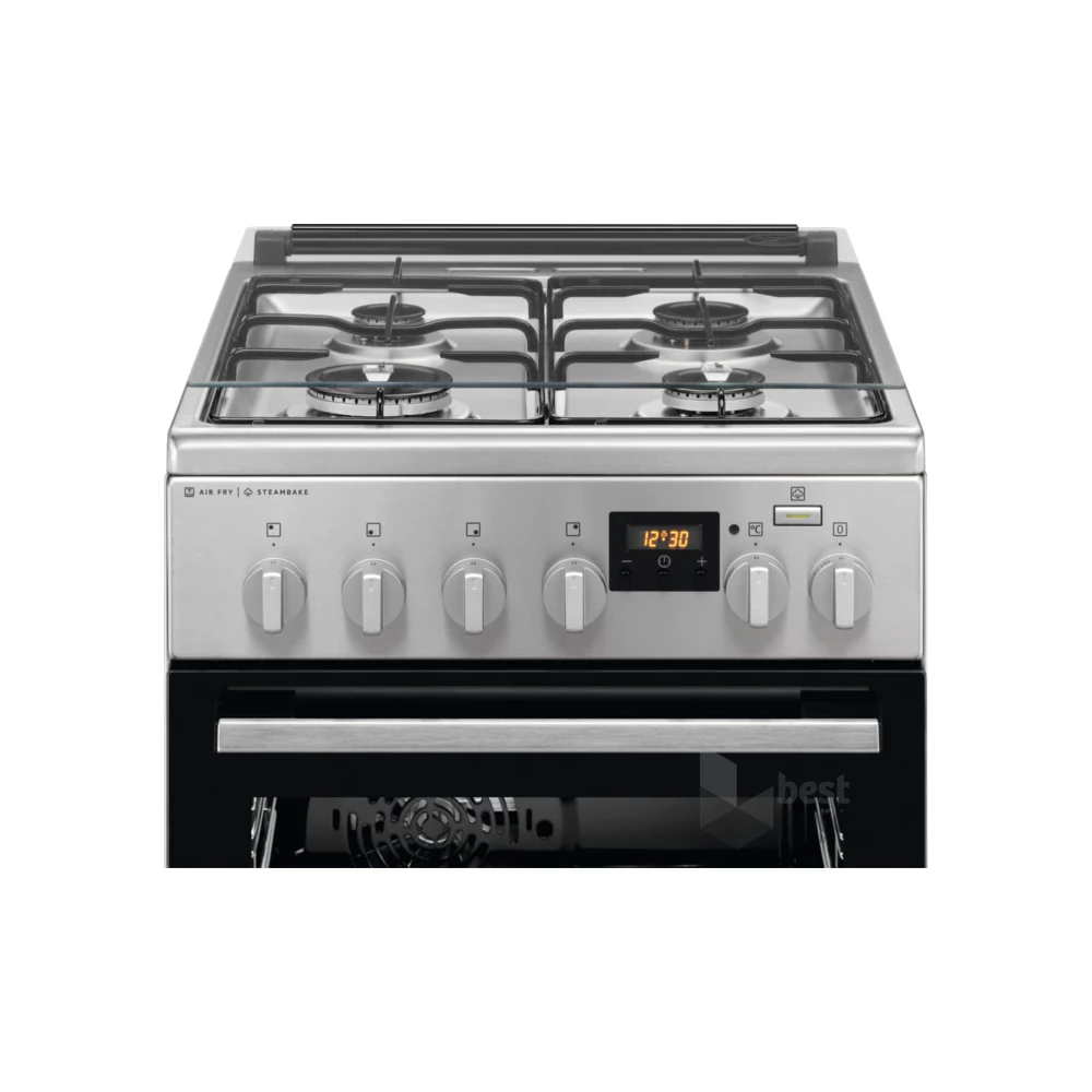 Electrolux LKK560208X inox, szabadonálló, gáz, kombinált, főzőzóna: 4, sütő:58L, grill, tűzhely