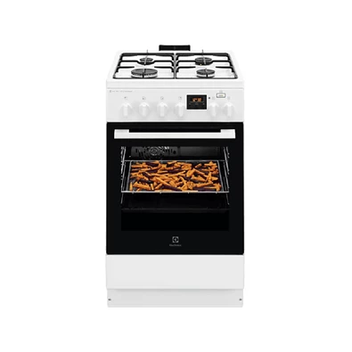 Electrolux LKK560232W fehér, szabadonálló, gáz, kombinált, főzőzóna: 4, sütő:58L, tűzhely