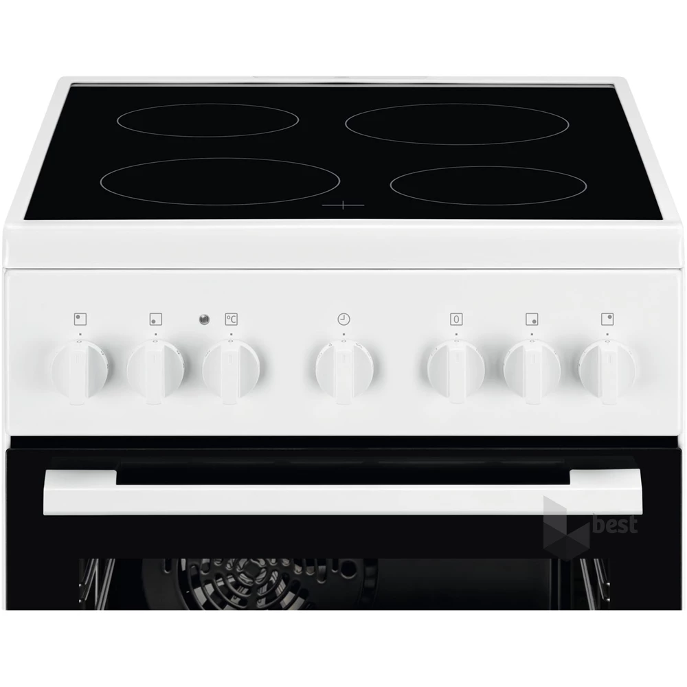 Electrolux LKR520066W fehér, szabadonálló, kerámialapos, elektromos, főzőzóna: 4, sütő:57L, grill, tűzhely