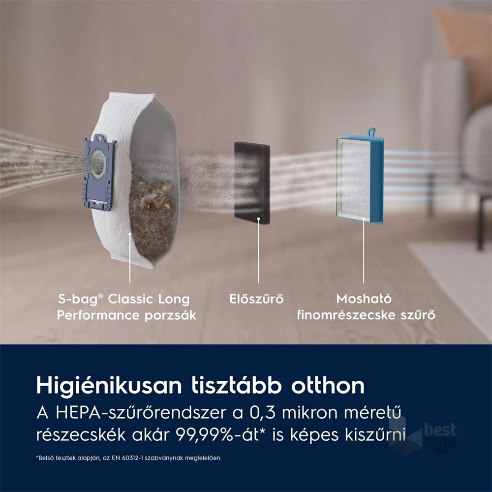 Electrolux PD82-4MG szürke csendes porzsákos porszívó