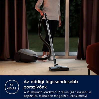 Electrolux PD82-4MG szürke csendes porzsákos porszívó