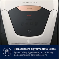 Electrolux PD82-ALRG Pure D8.2 fehér porzsákos porszívó