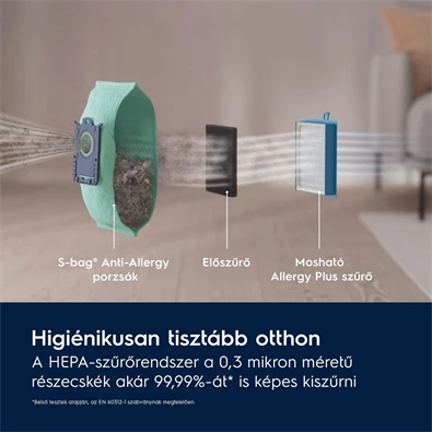 Electrolux PD82-ALRG Pure D8.2 fehér porzsákos porszívó