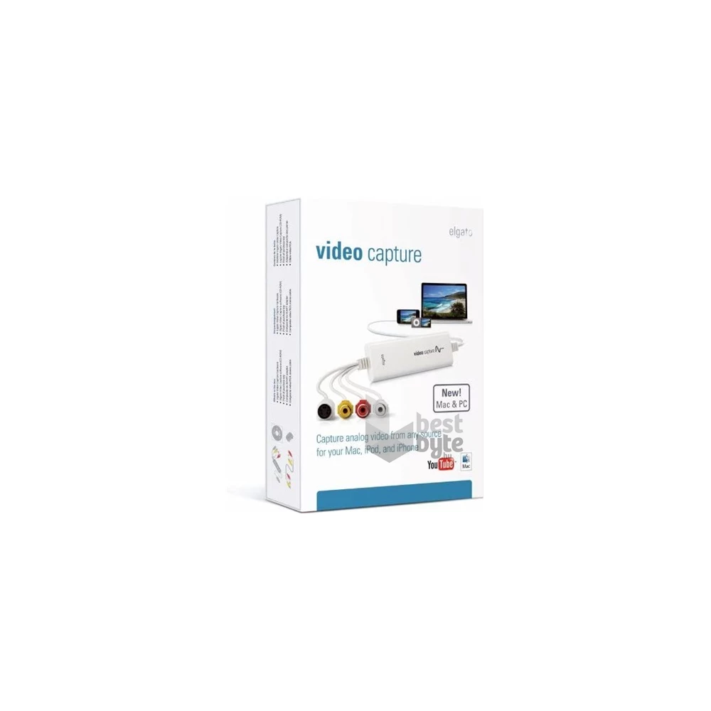 Elgato Video Capture VCR Camcorder analóg USB2.0 video digitalizáló fehér