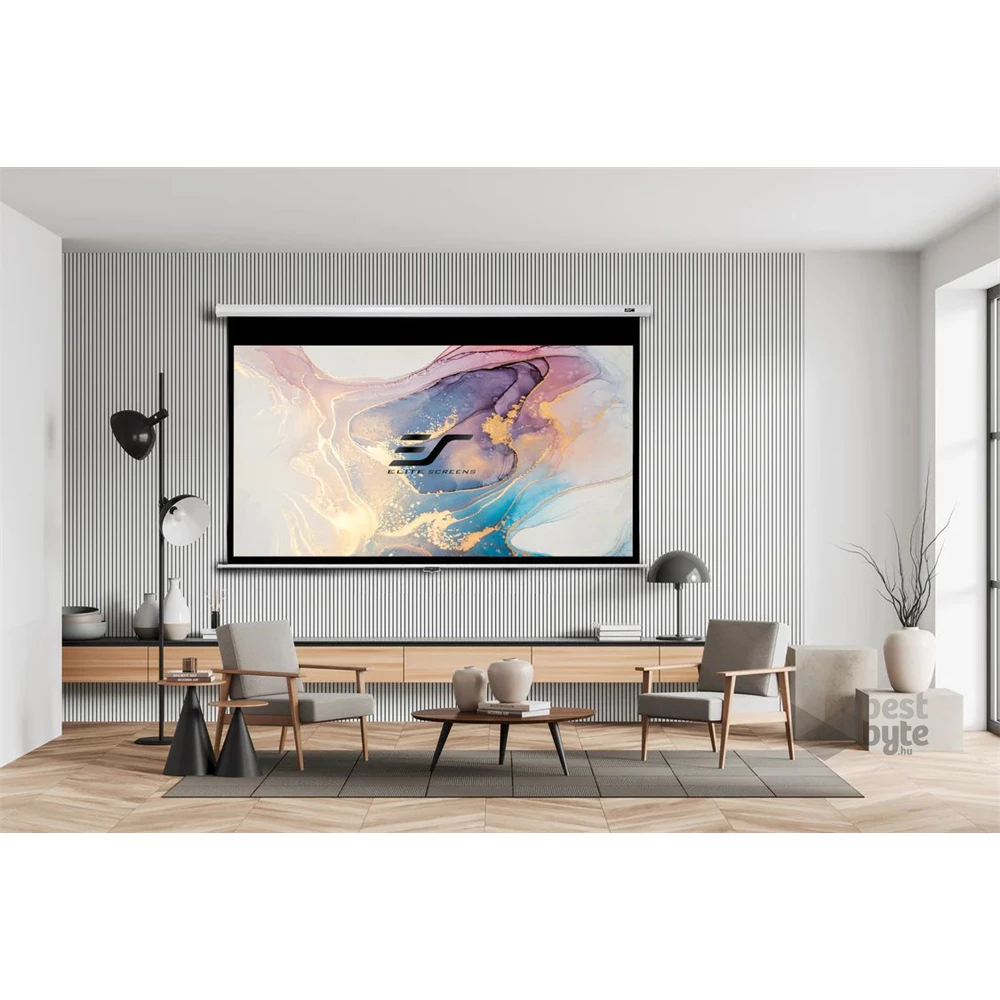 EliteScreens M150XWH2 150" (16:9) 332x187cm fehér vázzal manuális fali vetítővászon