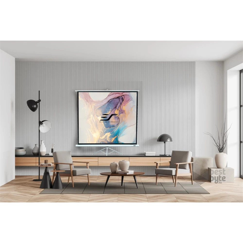 EliteScreens T113NWS1 113" (1:1) 203x203cm mobil háromlábú vetítővászon