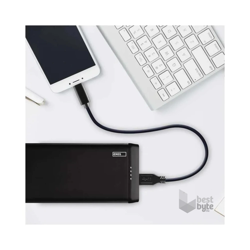 Emos B0526B ALPHA 10S, 10000 mAh, 10 W, fekete power bank