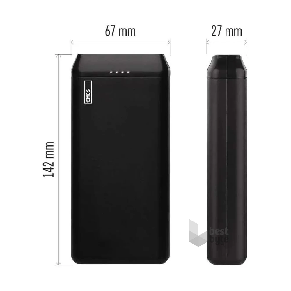 Emos B0527B ALPHA2 20, 20000 mAh, 10 W, fekete powerbank