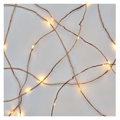 Emos D3AW07 LED 1,9 m/20LED/beltéri/időzítős/2xAA/meleg fehér nano karácsonyi LED fényfüzér