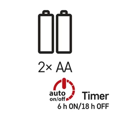 Emos D3AW07 LED 1,9 m/20LED/beltéri/időzítős/2xAA/meleg fehér nano karácsonyi LED fényfüzér