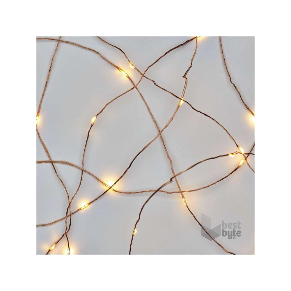 Emos D3AW07 LED 1,9 m/20LED/beltéri/időzítős/2xAA/meleg fehér nano karácsonyi LED fényfüzér