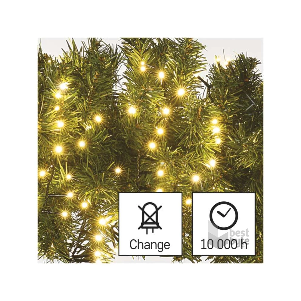Emos D4BW03 12m/600LED/kül-beltéri/időzítős/meleg fehér/süni karácsonyi LED fényfüzér