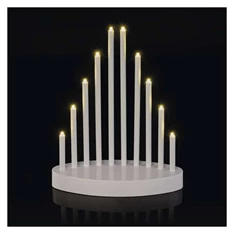 Emos DCAW01 24,5 cm 3x AA beltéri meleg fehér időzítős fehér LED gyertyatartó