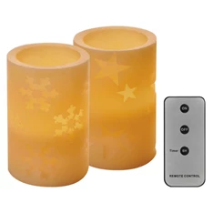 Emos DCCV14 12,5 cm, 2x AA, távirányító, időzítő 2x viasz gyertya LED dekoráció