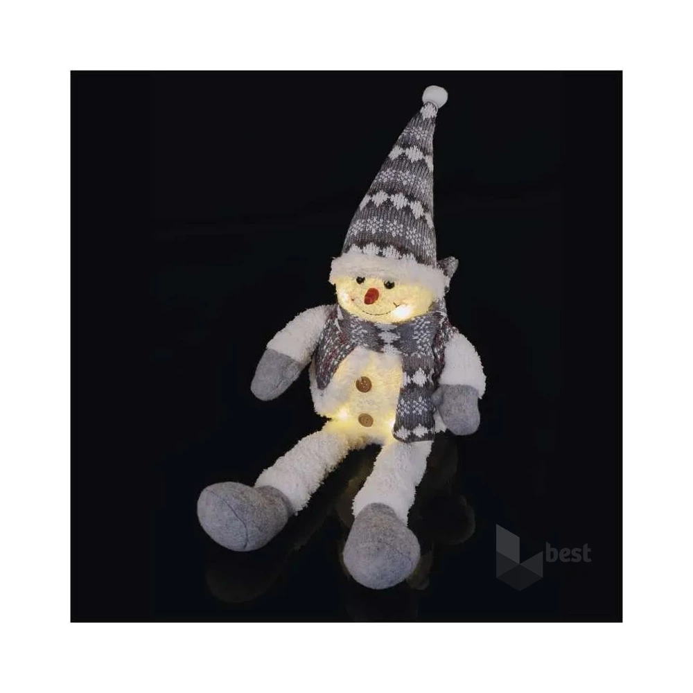 Emos DCFW02 31 cm, 3× AA beltéri meleg fehér LED karácsonyi ülő hóember
