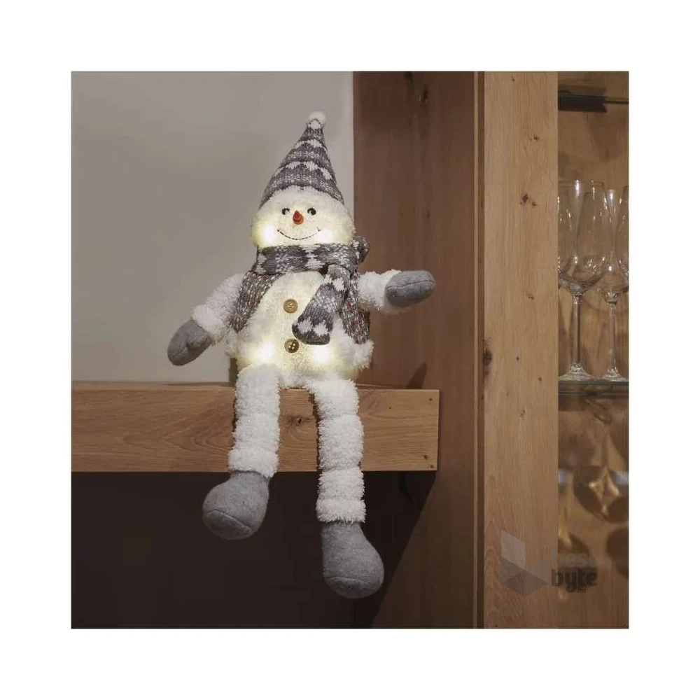 Emos DCFW02 31 cm, 3× AA beltéri meleg fehér LED karácsonyi ülő hóember