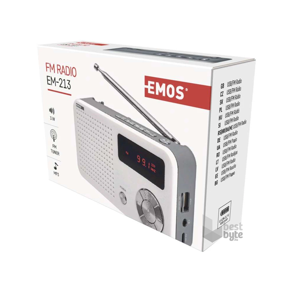 Emos E0086 EM-213 MP3-as, USB-s rádió