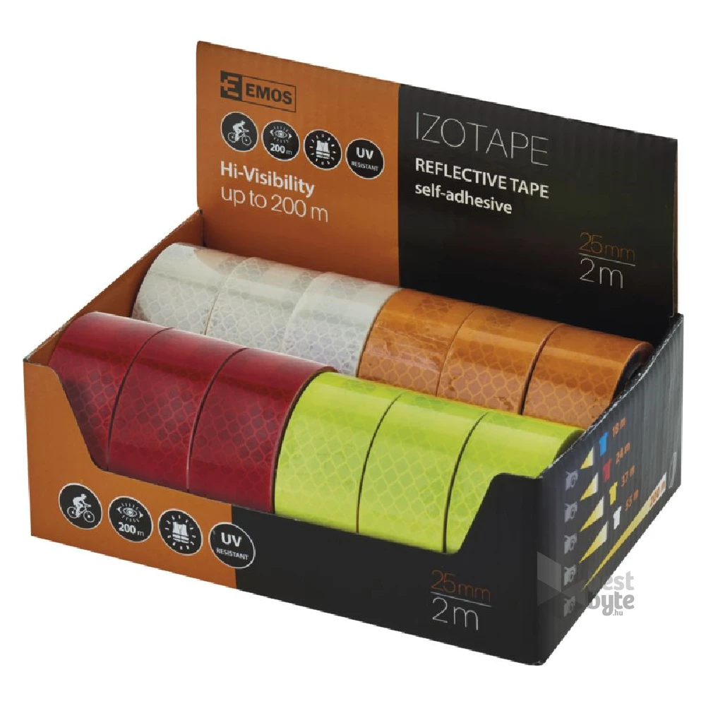 Emos F6070 25 mm x 2 m öntapadós fényvisszaverő szalag