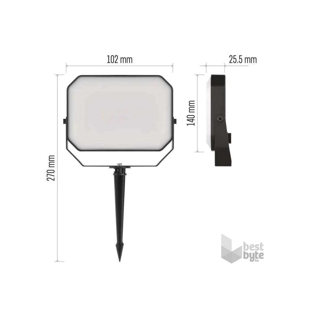 Emos GoSmart 1 darabos, 4 W, RGBIC dimmelhető, WiFi kültéri LED reflektor, bővítő készlet