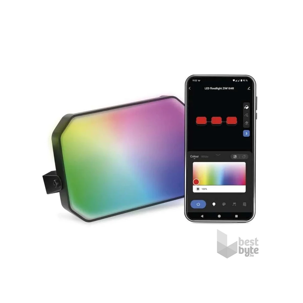 Emos GoSmart 1 darabos, 4 W, RGBIC dimmelhető, WiFi kültéri LED reflektor, bővítő készlet