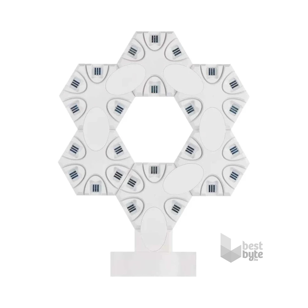 Emos GoSmart Hexagon fehér, 6 részből álló, RGBIC dimmelhető, WiFi LED asztali lámpa