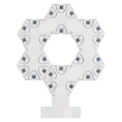 Emos GoSmart Hexagon fehér, 6 részből álló, RGBIC dimmelhető, WiFi LED asztali lámpa
