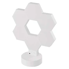 Emos GoSmart Hexagon fehér, 6 részből álló, RGBIC dimmelhető, WiFi LED asztali lámpa Emos GoSmart Hexagon fehér, 6 részből álló, RGBIC dimmelhető, WiFi LED asztali lámpa