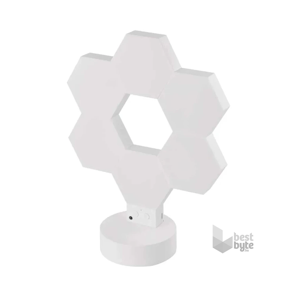 Emos GoSmart Hexagon fehér, 6 részből álló, RGBIC dimmelhető, WiFi LED asztali lámpa