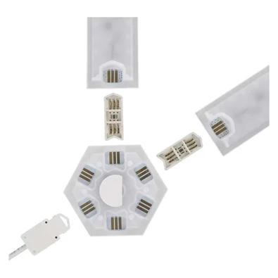 Emos GoSmart Lines fehér, 9 részből álló, 34 W, RGBIC dimmelhető, WiFi LED lámpa