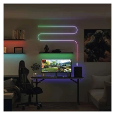Emos GoSmart NEON fehér, 3 m, 24 W, RGBIC dimmelhető, WiFi LED szalag