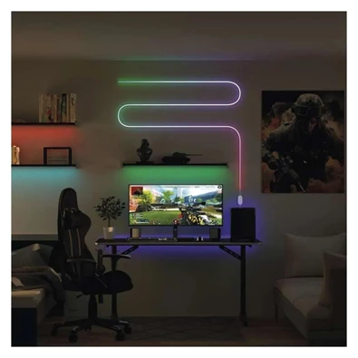 Emos GoSmart NEON fehér, 3 m, 24 W, RGBIC dimmelhető, WiFi LED szalag