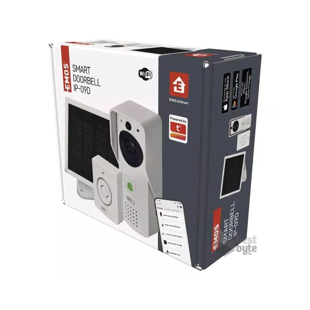Emos H4030 GoSmart IP-09D DC vezeték nélküli akkumulátoros/napelemes wifi video kaputelefon